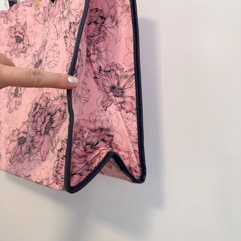 Victoria's Secret Pink & Gray Floral Tote Bag